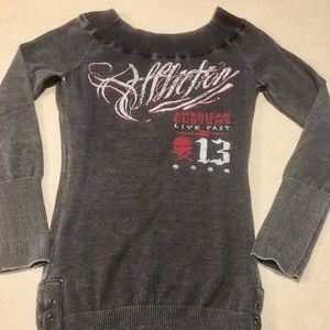 Affliction long sleeve size medium